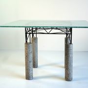 Table en béton et verre meulé, Italie 1980