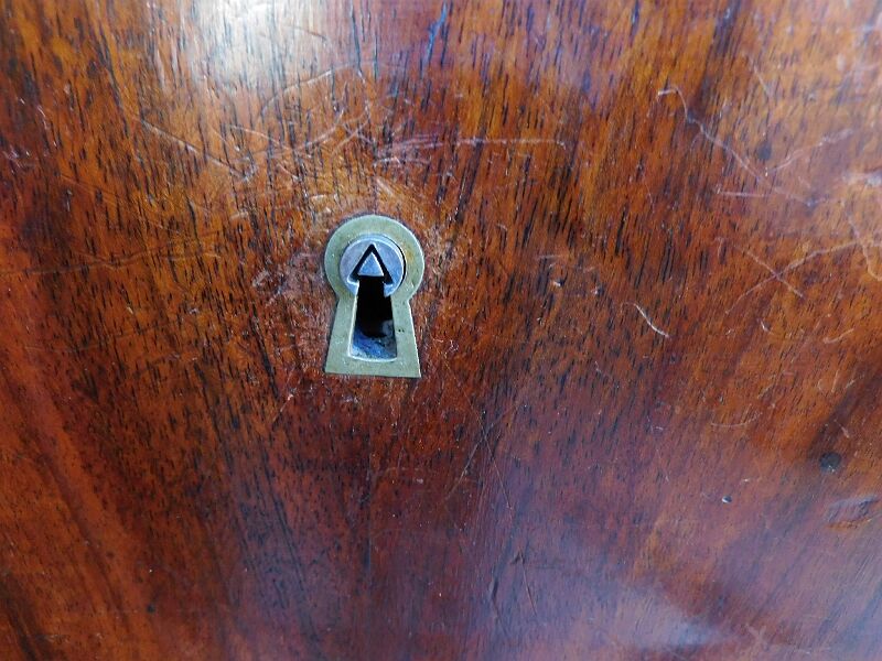 Secretaire a abattant directoire en ronce de noyer du xix ème siecle