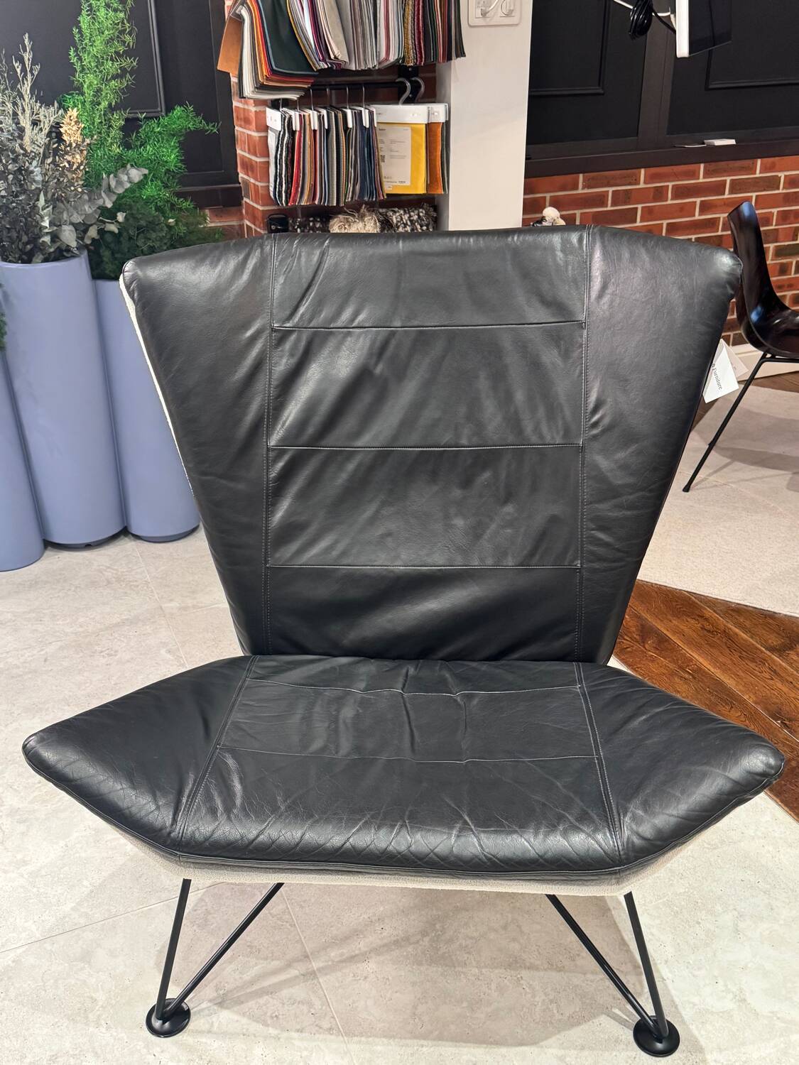 Fauteuil Italienne en cuir 1970