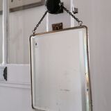 Bevelled barber mirror to hang