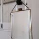 Bevelled barber mirror to hang