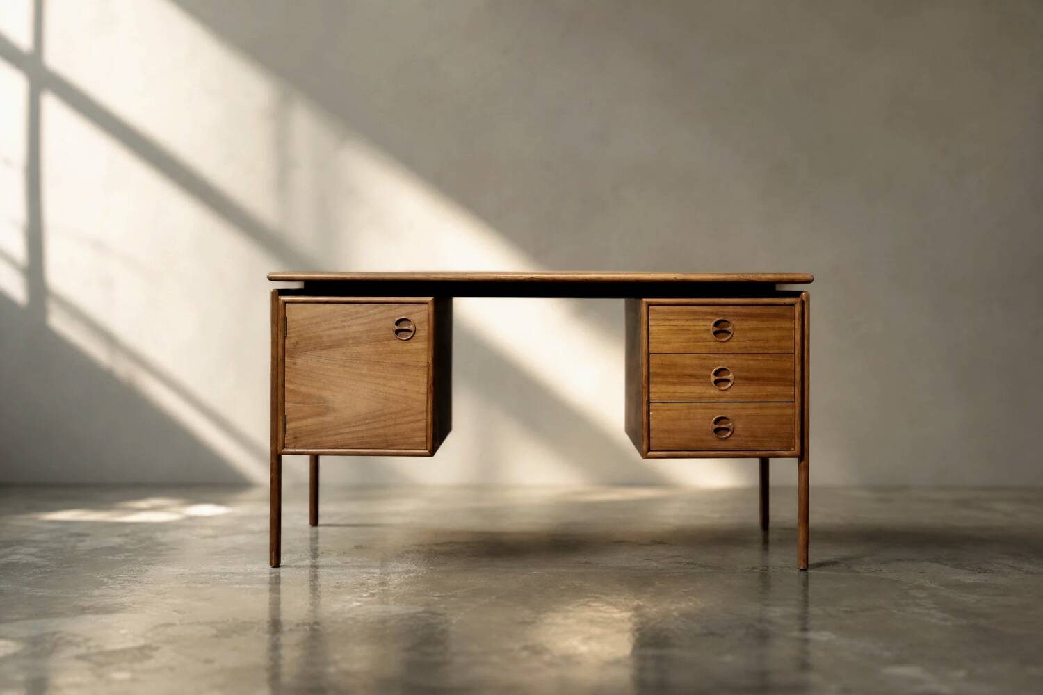 Modern vintage Danish teak desk from the 1950s by Arne Vodder for GV Møbler.