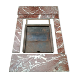 Fireplace in red marble from Languedoc