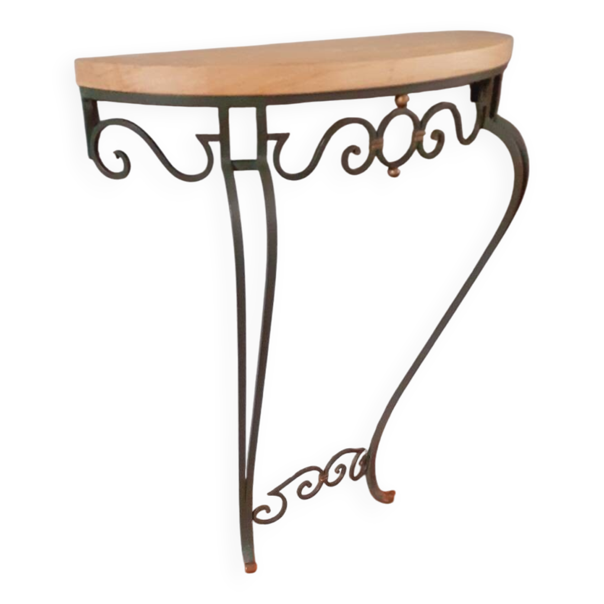 Vintage wrought iron console from the 50s