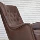 1970s, Danish armchair, original brown furniture leather.