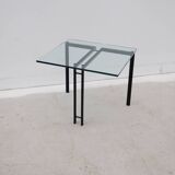Catellan italia side table in metal and glass, 1980