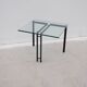 Table d’appoint de catellan italia en métal et verre, 1980