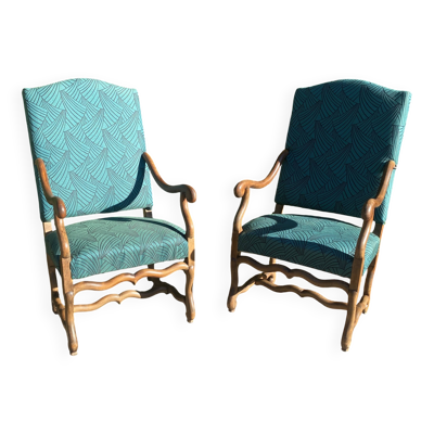 Paire de fauteuils de style Louis XIII