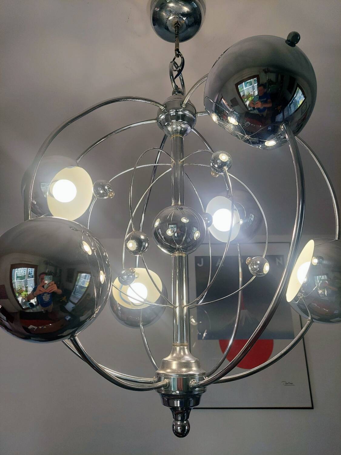 Italian Space Age chandelier, 1970s