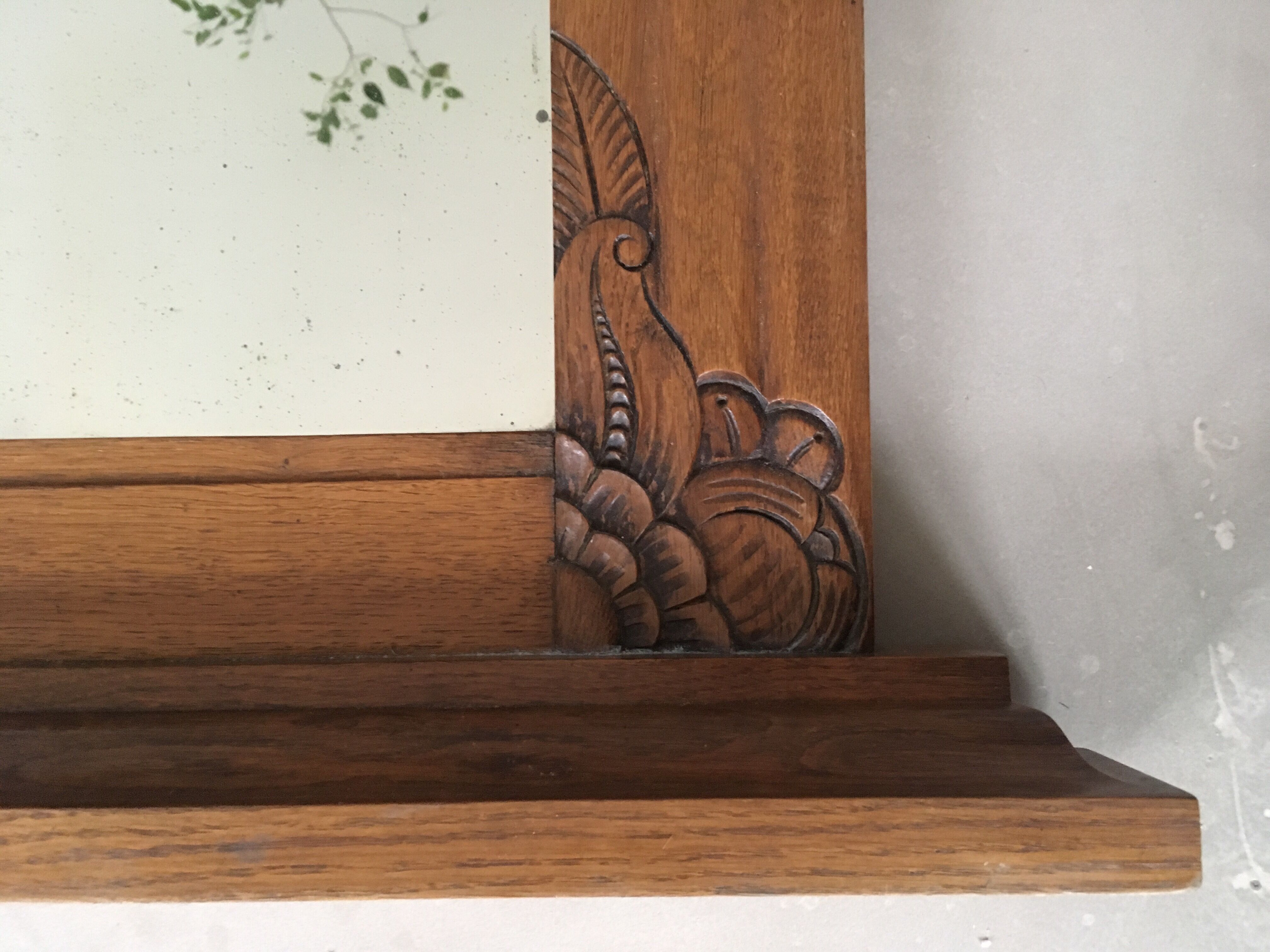 Large art deco mirror 90x92cm