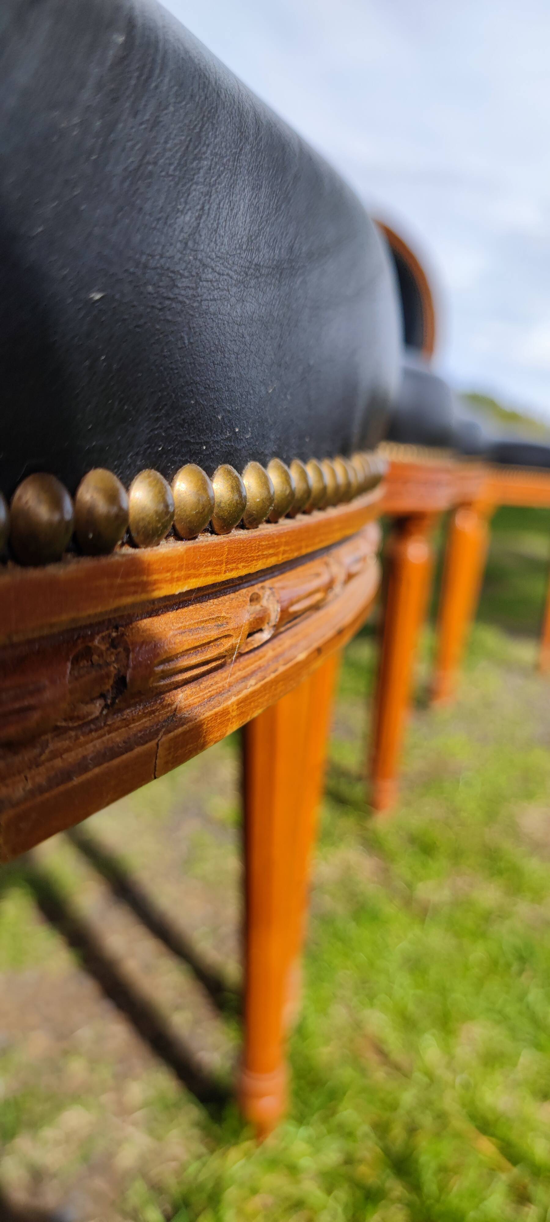 4 Louis XVI medallion chairs