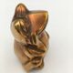 Vintage brass frog figure - 1970s