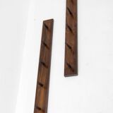 Set of Two Rosewood Wall Hangers, Denmark, 1970s