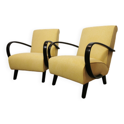 Fauteuils de Jindrich Halabala, années 1940, Set de 2