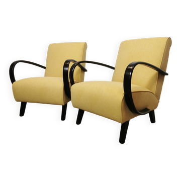 Fauteuils de Jindrich Halabala, années 1940, Set de 2