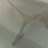 Vintage Propeller coffee table by Knut Hesterberg in steel and glass.