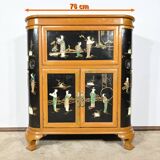Asian Liquor Cabinet in Lacquered Wood, China – 1950