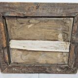 Oil painting panel - Countryside landscape Ploughing scene Signed Plaisant XI