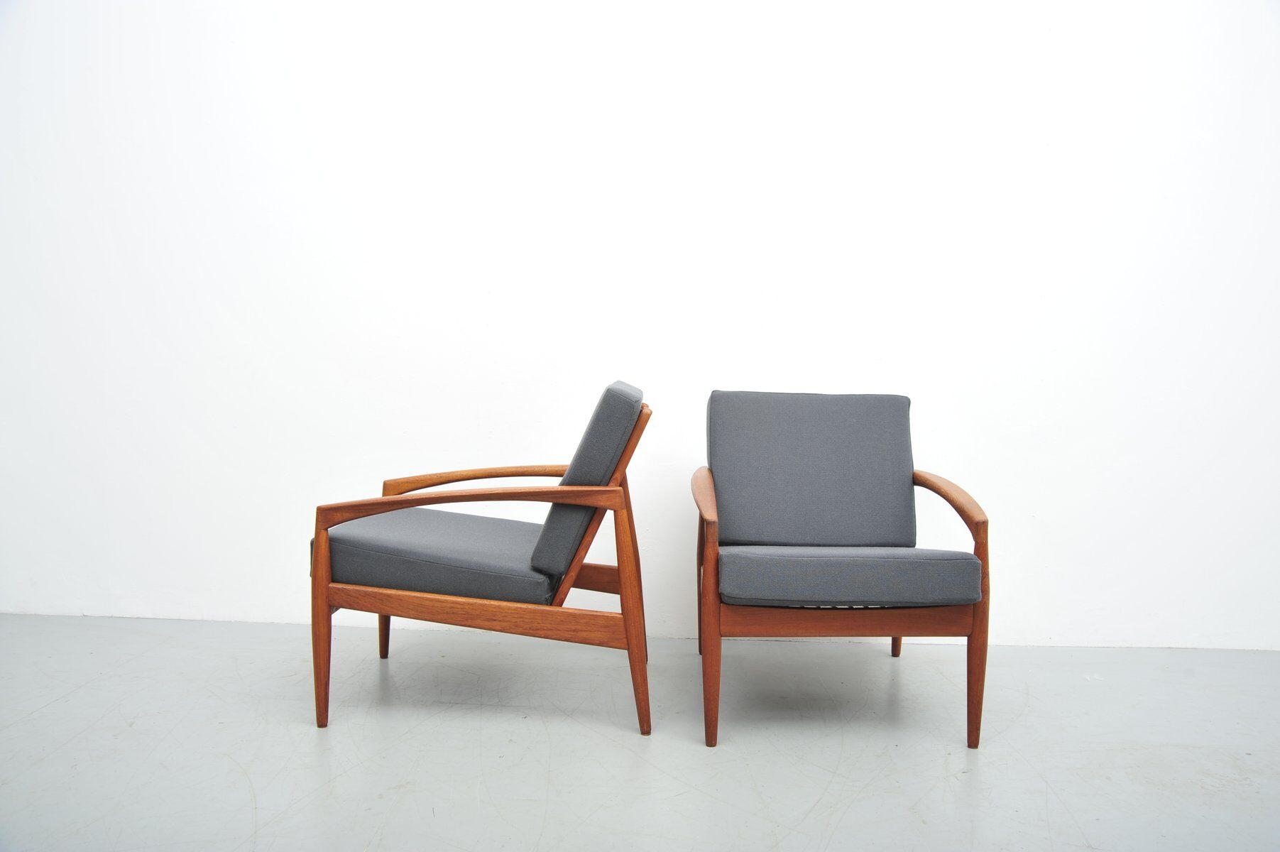 2x Model 121 Paper Knife armchairs by Kai Kristiansen for Magnus Olsen