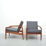 2x Model 121 Paper Knife armchairs by Kai Kristiansen for Magnus Olsen