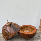 Exotic brutalist coconut ice bucket 1960