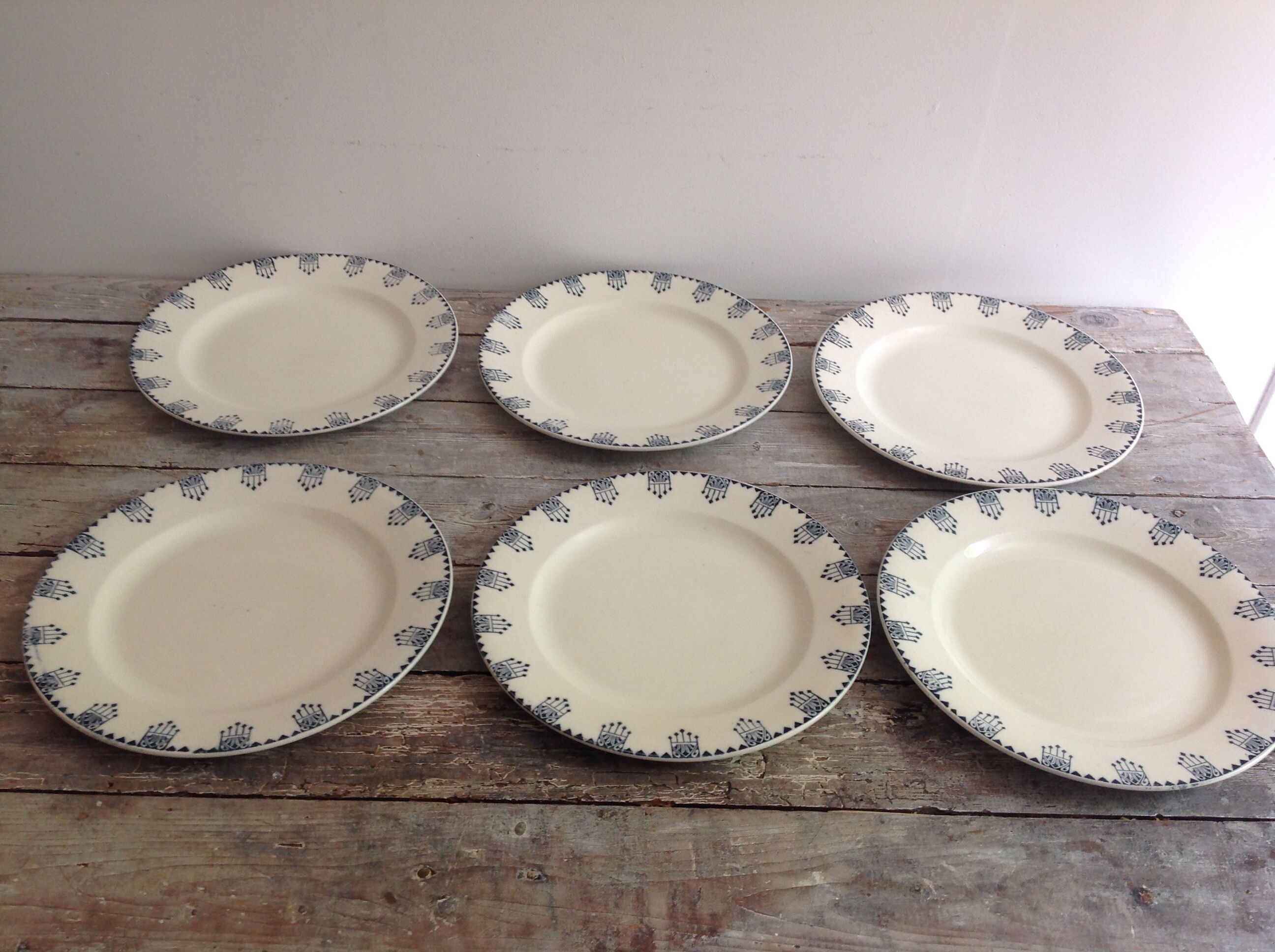 Série de 6 assiettes plates Terre de Fer