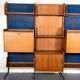 Mid-Century Modern modular wood bookcase from 50s