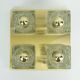 mid century peill & putzler brass CEILING LIGHT with 4 glass cubes 1960s/70