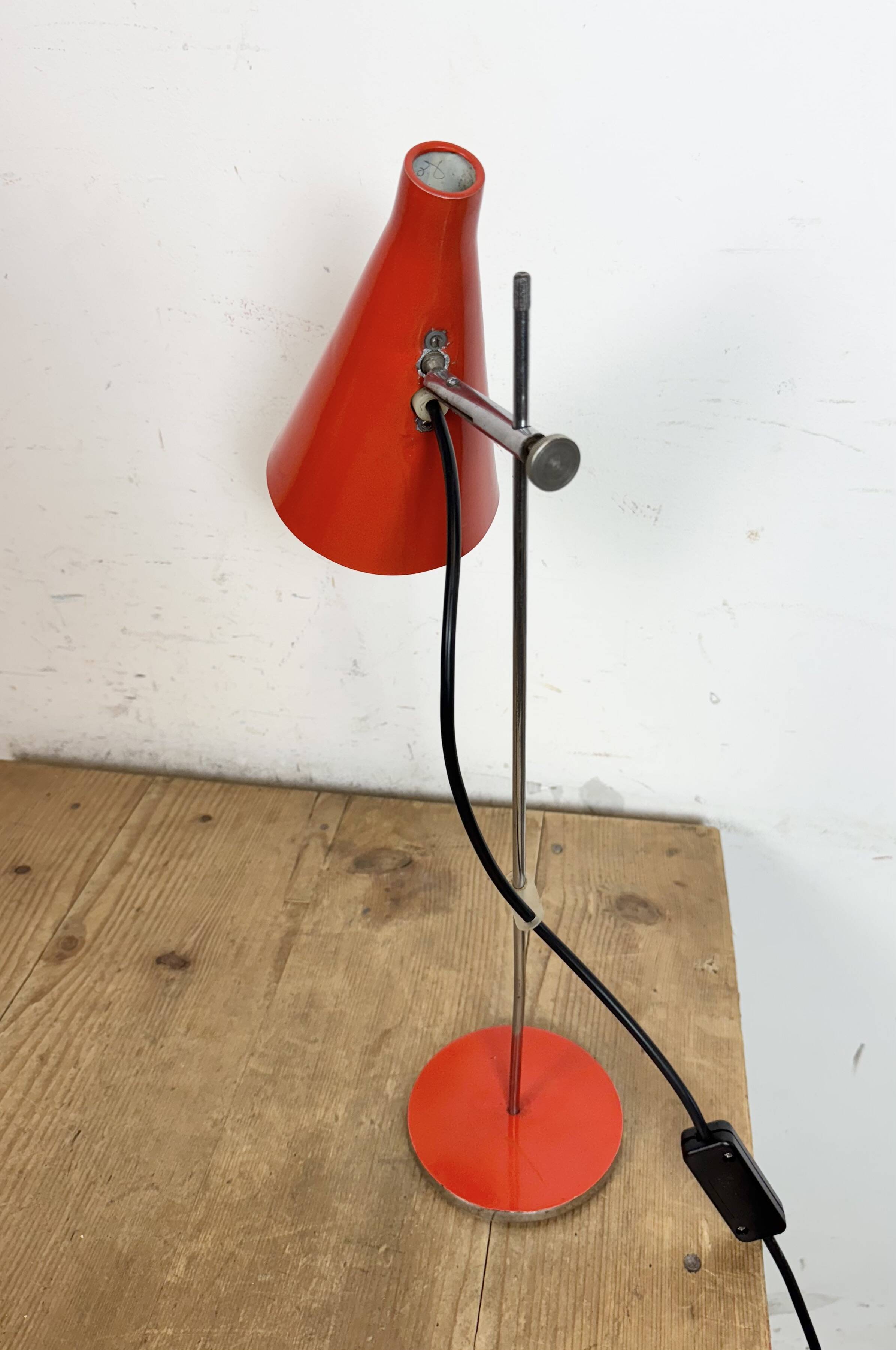 Vintage Red Table Lamp , 1970s