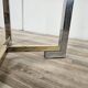 Regency Table in Chromed Metal and Brass with Hexagonal Glass Top