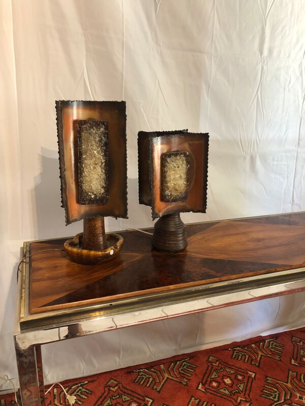 Lampe en céramique signée Accolay