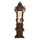 Antique oak carved coat stand, mirror and umbrella stand — late 19th century