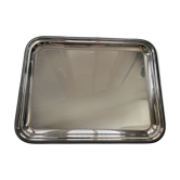 Large silver-plated metal serving platter Christofle Gallia collection