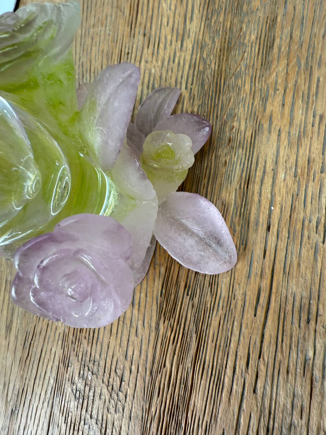 Vase Daum fleurs roses