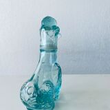 Vintage glass decanter shaped dog poodle