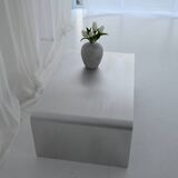 Sculptural Brushed Aluminum Coffee Table
