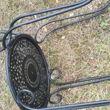 1 ornate wrought iron garden chair