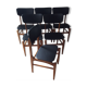 Series of 6 Scandinavian chairs from the 50/60