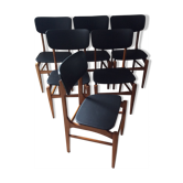 Series of 6 Scandinavian chairs from the 50/60