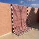 Handwoven natural wool rug, traditional artisan, 2/3 m.