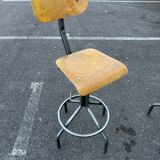 Tabouret chaise d’atelier loft industriel 60’s