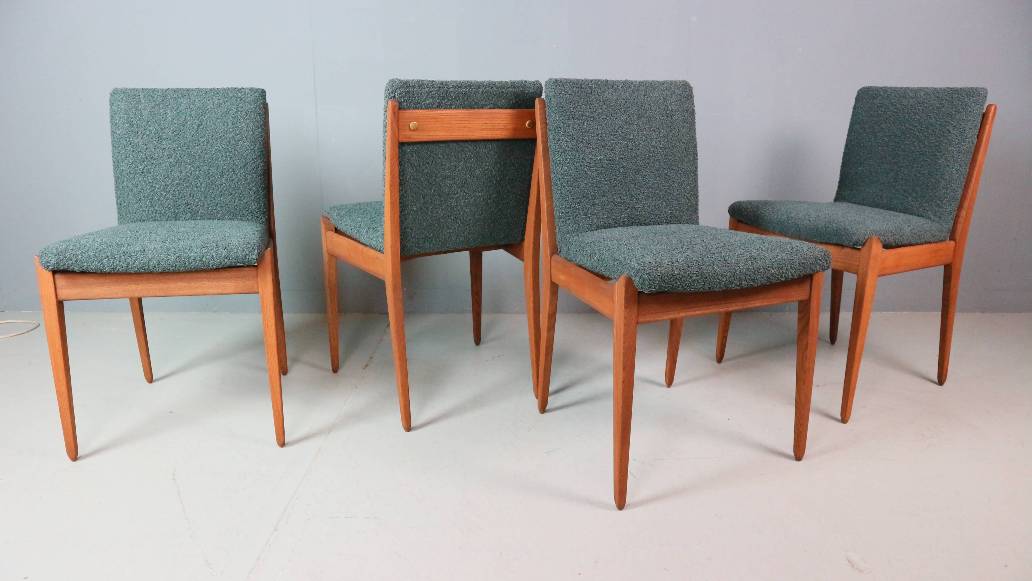 Set of four dining chairs by ISA Bergamo, 1960s.