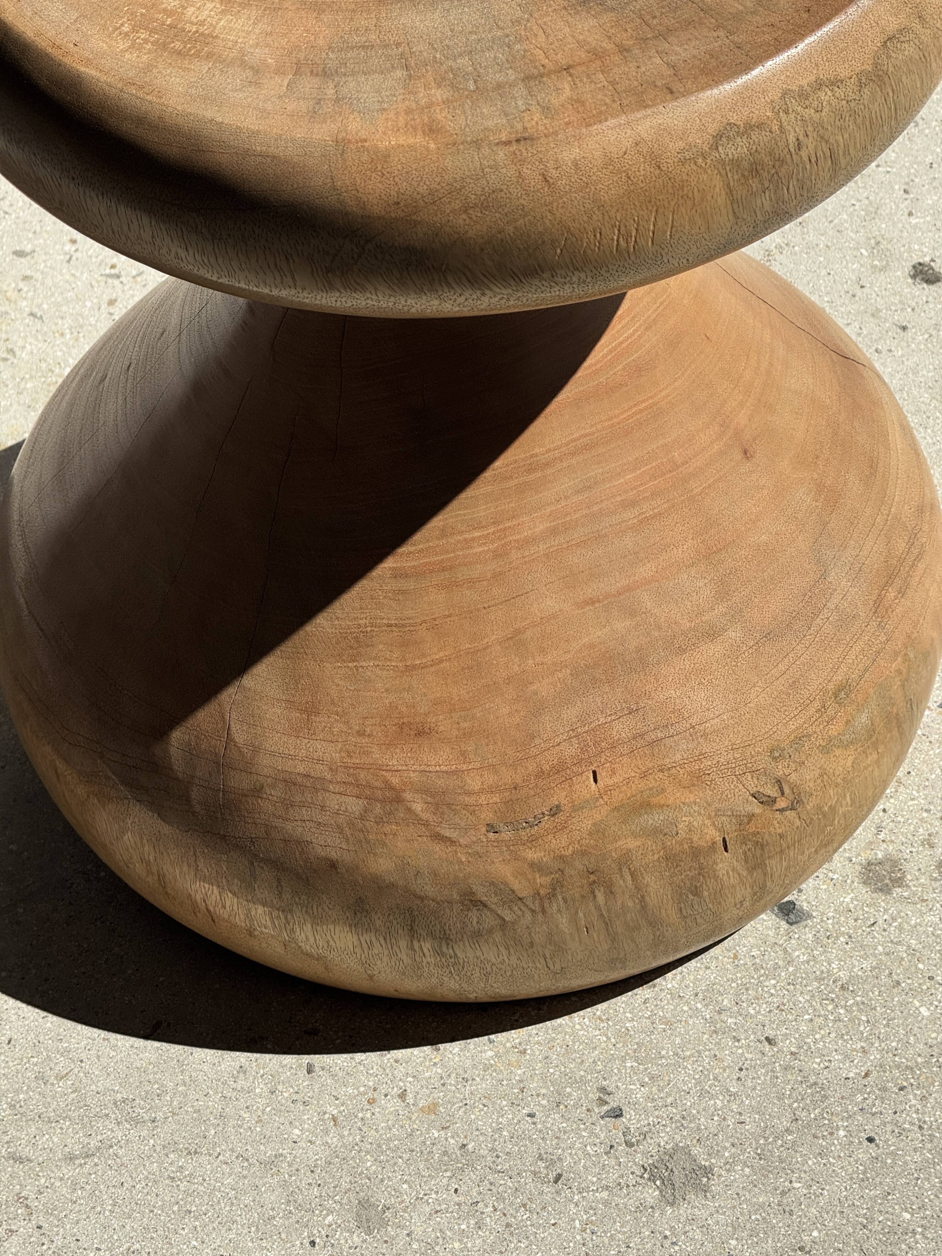 Pawn Natural - Stool, side table, end table in solid mango wood