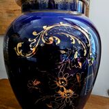 Cobalt blue and gold vase