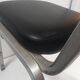 Paire de chaise design vintage 1960 aluminium skaï noir