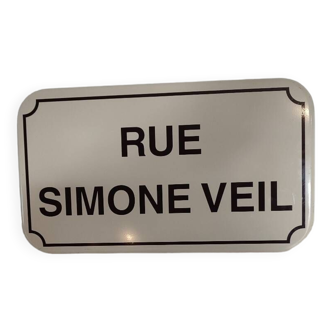 Enameled street sign