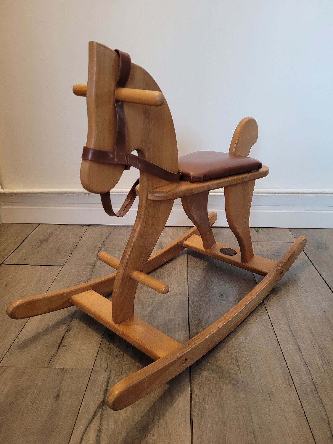 Beech rocking horse