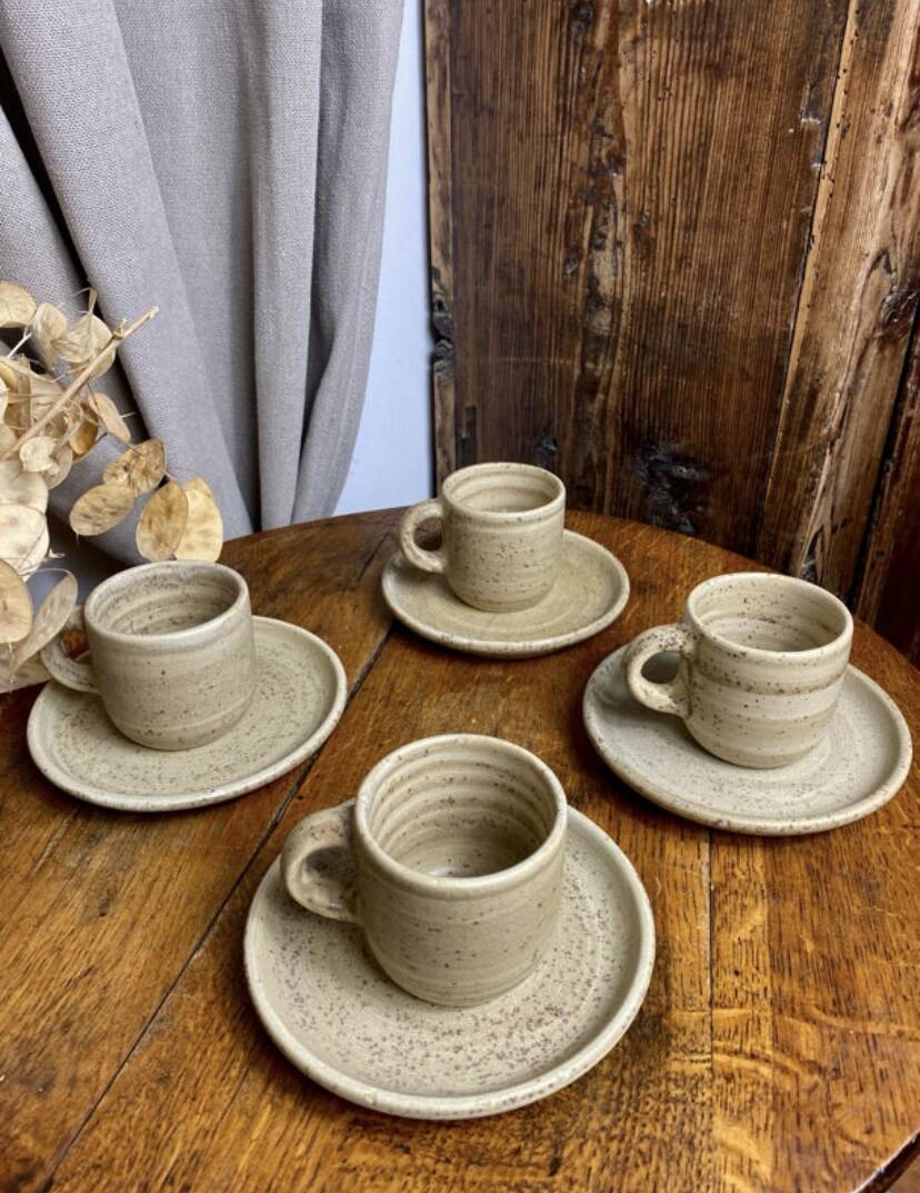 Niderviller stoneware coffee cups
