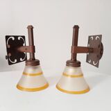 Pair of vintage Italian Linea wall lights from the 70s/80s