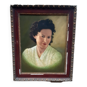 Portrait ancien huile